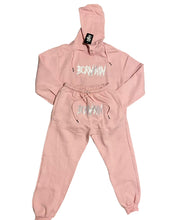 Load image into Gallery viewer, Pink Embroidery Born 2 Win sweat outfit
