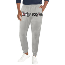 Load image into Gallery viewer, Grey Born 2 Win All Over Sweatpants
