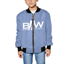 Load image into Gallery viewer, light blue Youth Born 2 win jacket
