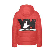 Load image into Gallery viewer, Red Young Lives Matter Youth Puffer Jacket
