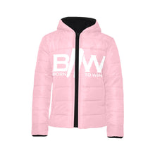 Load image into Gallery viewer, Pink Young Lives Matter Youth Puffer Jacket
