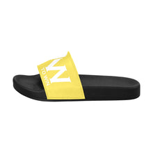 Load image into Gallery viewer, Yellow/White B2W Slide Sandals

