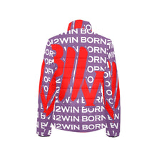 Load image into Gallery viewer, Purple All Over Born 2 win Puffer Jacket
