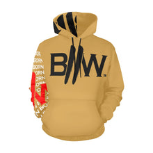 Load image into Gallery viewer, Mahzi Gold All Over Family business hoodie
