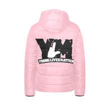 Load image into Gallery viewer, Pink Young Lives Matter Youth Puffer Jacket
