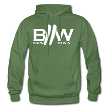 Load image into Gallery viewer, Born 2 Win Hoodie - military green
